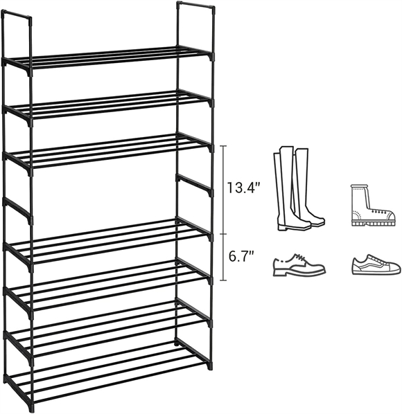 Shoe rack with cover